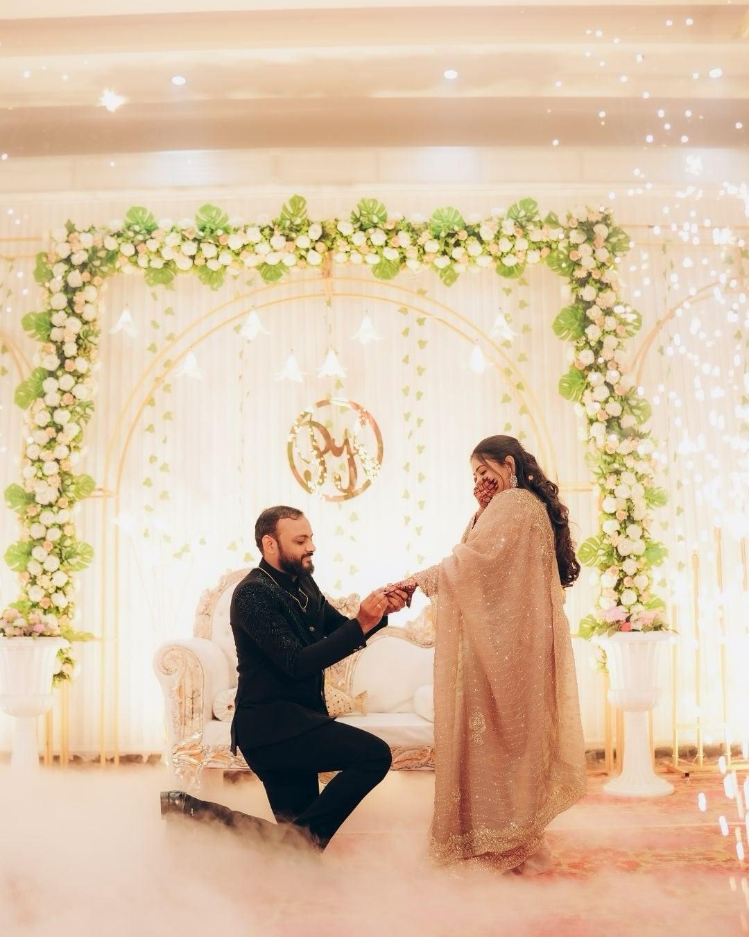 Preksha & Kishan, engagement in Nashik